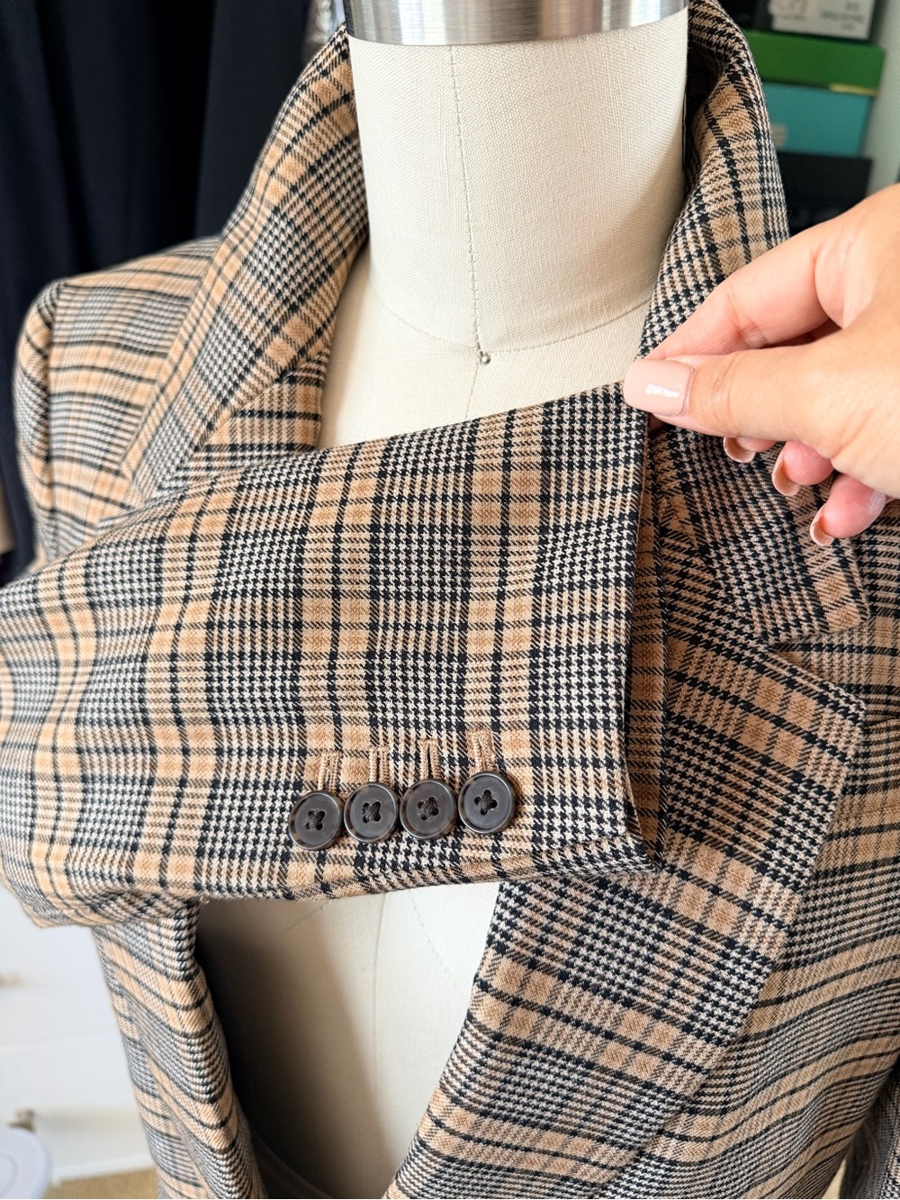 J. CREW Nalya Willa blazer in Italian drapey plaid wool blend Size 6 - Picture 13 of 17